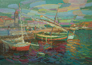 Зеленый вечер в Кольюре. Франция