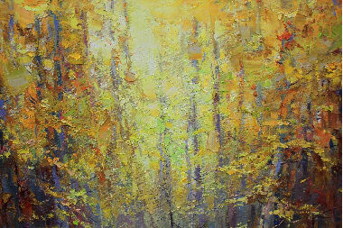 Autumn in the aspen forest