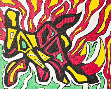 Носорог с павлиньим хвостом