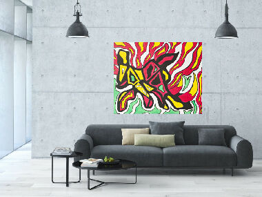 Rhino with the peacock's tale