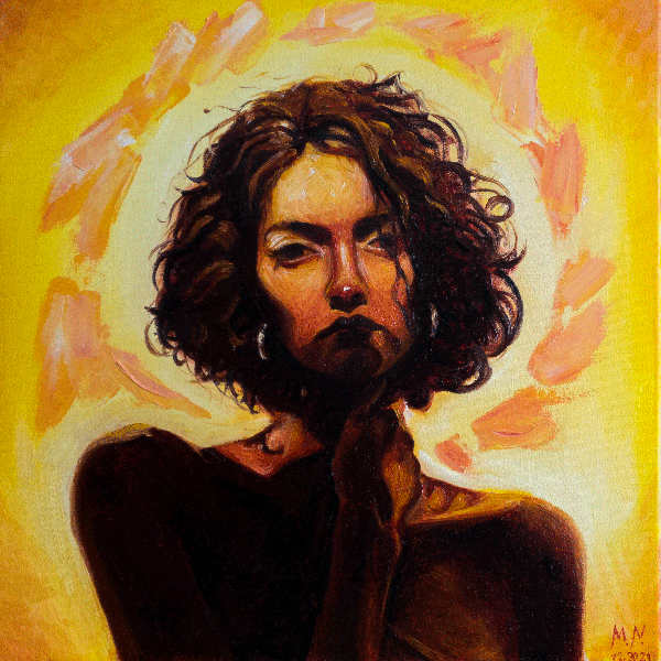 Портрет дівчини в жовтому світлі