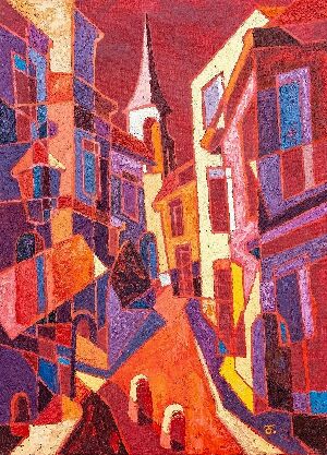 Вуличка в червоному