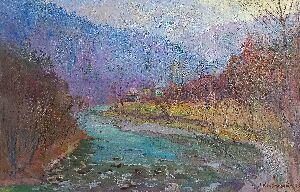 Yaremche. View of the Prut River