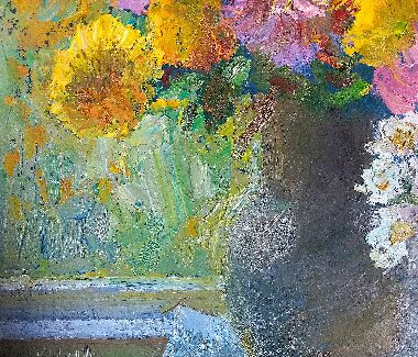 Chrysanthemums On The Window