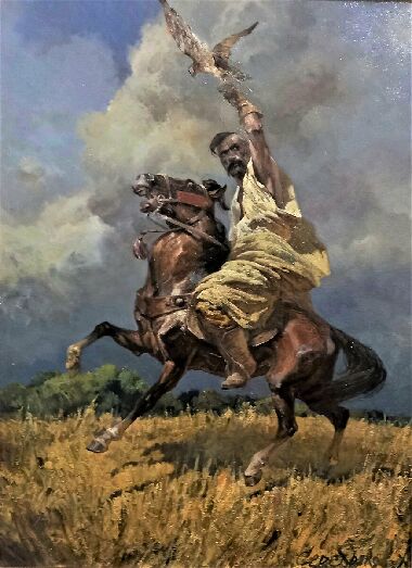 Казак с соколом