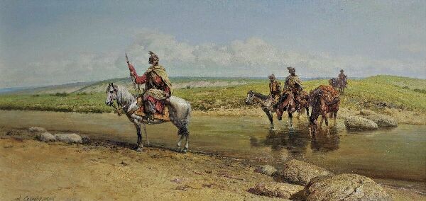 На переправе