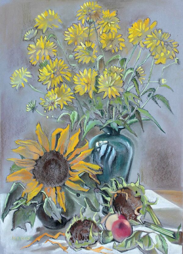 Композиция с подсолнухами