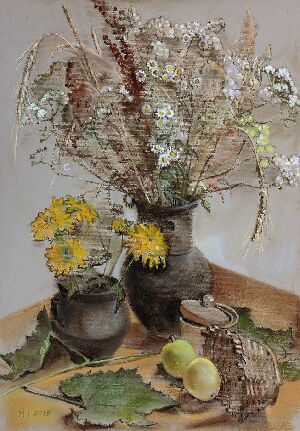 Натюрморт с полевыми цветами