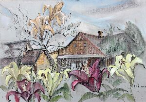 Пейзаж с лилиями