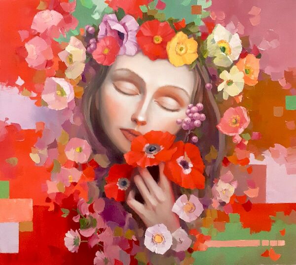 Красные цветы