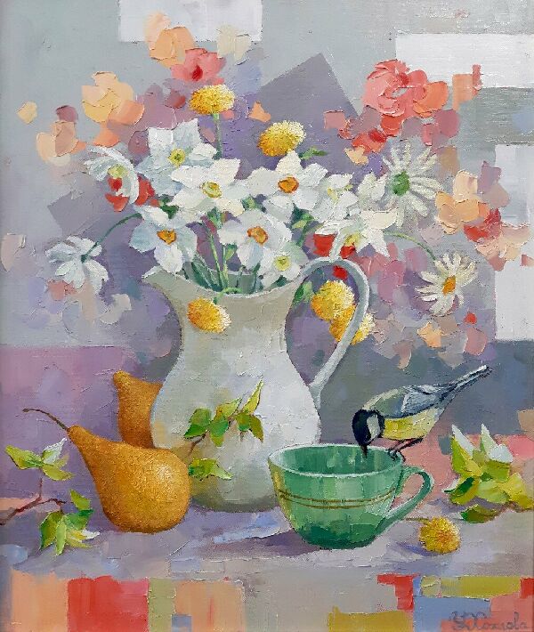 Натюрморт с синицей