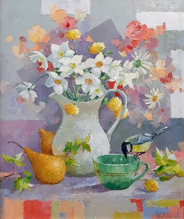 Натюрморт с синицей