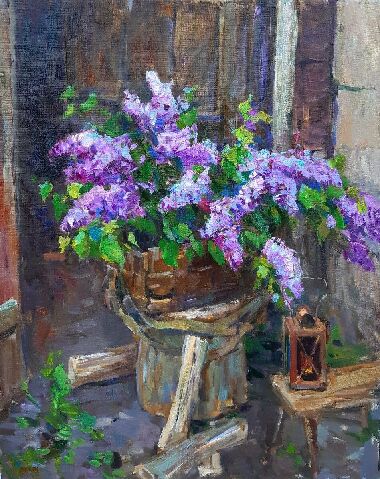 Сирень и фонарь