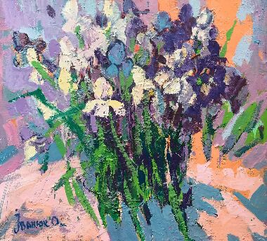 Іриси на голубому