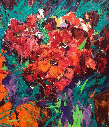 Цветы - багряные