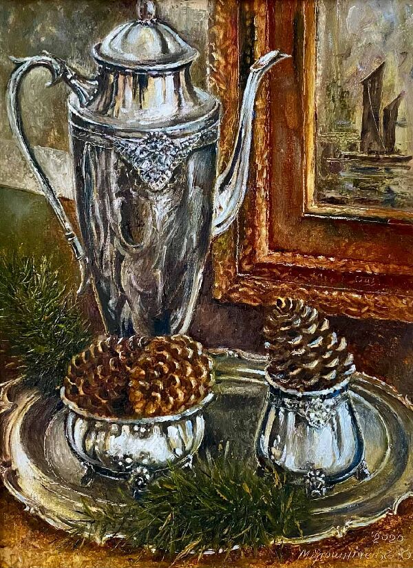 Натюрморт с шишками