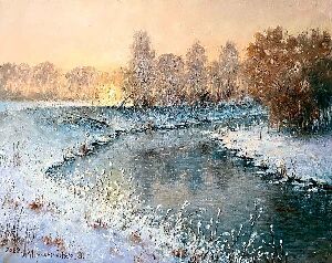 Зимний вечер над Сулой