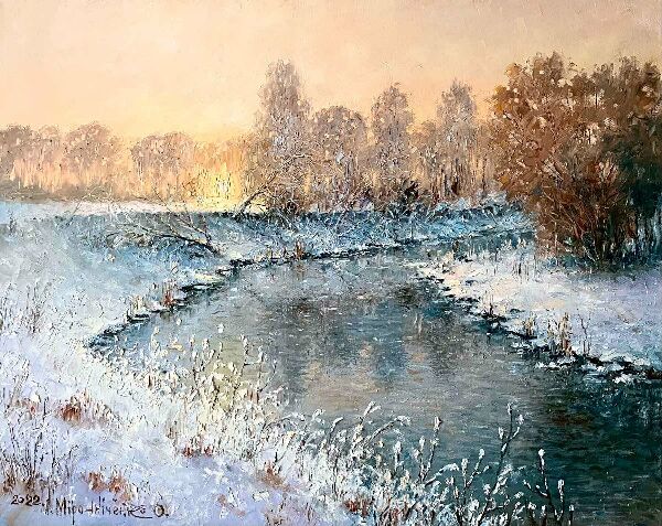 Зимний вечер над Сулой