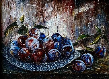 Натюрморт со сливами