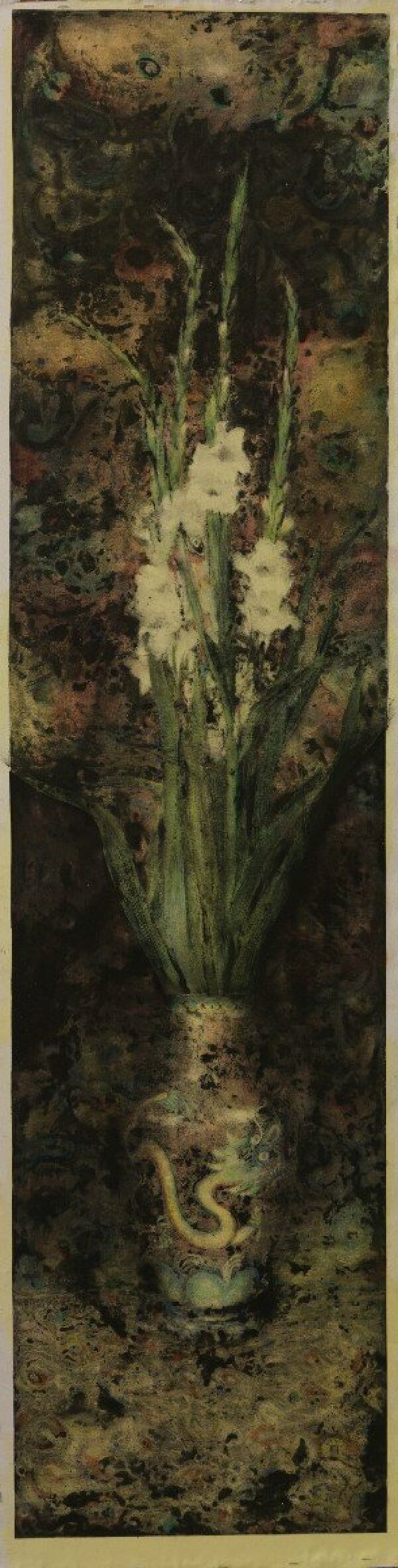 Гладиолусы в китайской вазе