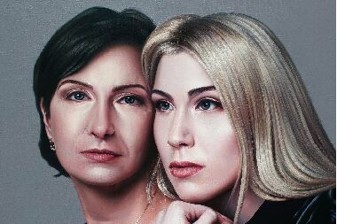 Portrait of mother with daughter