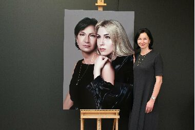 Portrait of mother with daughter