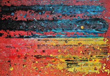 "BANDERA", which means "FLAG" when translated from Spanish