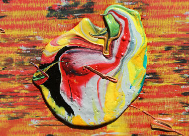 "BANDERA", which means "FLAG" when translated from Spanish