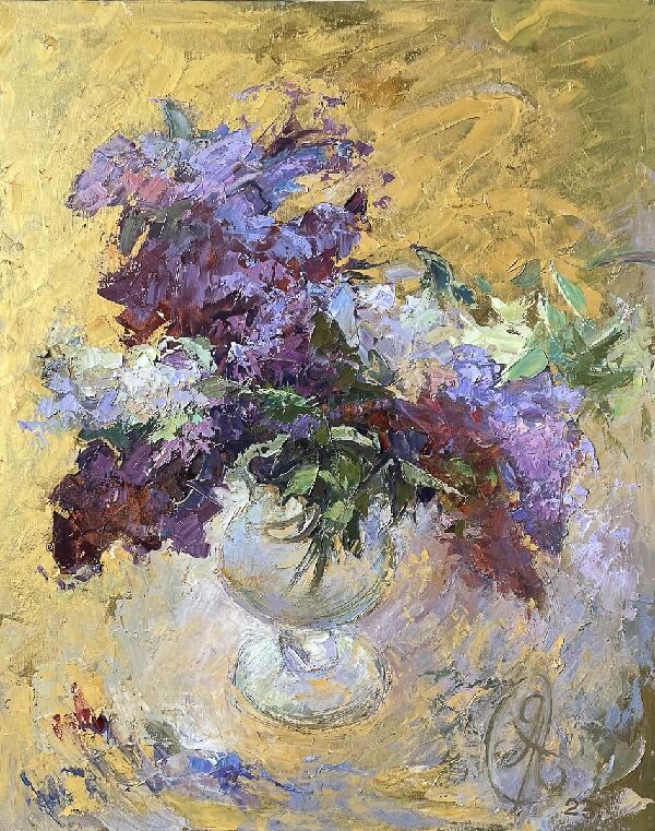 Бузок на золотому фоні