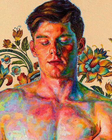 Парень с закрытыми глазами