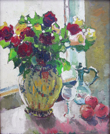 Roses in a Delphic Vase