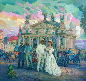 Групповой портрет во время открытия оперы во Львове (1900г.)