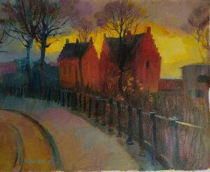 Закат солнца. Гент