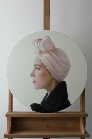 Portrait of a woman in a turban